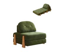 Canapé Lit Petit Canape Convertible Lit avec Matelas Canape Velours Cotele Fauteuil Convertible Meridienne Chauffeuse 1 Place Adulte Banquette Bz Escamotable Canapé Clic Clac Clic-Clac Pouf (Vert)