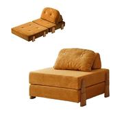 Canapé Lit Petit Canape Convertible Lit avec Matelas Canape Velours Cotele Fauteuil Convertible Meridienne Chauffeuse 1 Place Adulte Banquette Bz Escamotable Canapé Clic Clac Clic-Clac Pouf (Orange)