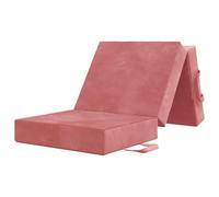 Canapé-lit pliable, 75 x 67 x 45 cm, rose | Tissu en polyester doux, transformation facile, pour salon et chambre à coucher, design peu encombrant