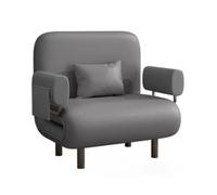 Canapé-lit pliable compact - Lit d'appoint convertible moderne avec dossier réglable et repose-pieds multifonction pour petites pièces et appartements - Design peu encombrant