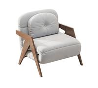 Canapé-lit pliable convertible avec accoudoirs en chêne, mousse haute qualité, chaise Sper 3 en 1 pour smals, appartement, bureau, chambre d'amis, bleu clair