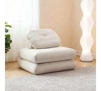 Canapé-lit pliable multifonction avec support dorsal, chaise de méditation en velours côtelé pour le salon ou les petits espaces, design compact