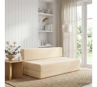vidaXL Canapé-lit pliant Noir 190 x 70 x 15 cm Velours