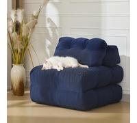 Canapé-Lit Pliant, Fauteuil Convertible avec Oreiller, Matelas Pliable avec Dossier, Fauteuil-Lit Pliant Portable, Canapé-Lit Confortable pour Salon Ou Chambre à Coucher, Simple