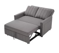 Canapé-lit pliant multifonctionnel avec fonction de couchage,Canapé convertible 2 places avec dossier réglable,180x127,Gris antique