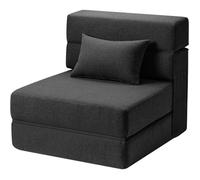 Canapé-lit Pliant-SALUT-3 en 1-Fauteuil-lit Convertible Pliable-Fauteuil Lit Pliant 1 Place, Chauffeuse Et Siège d'Appoint-NOIR