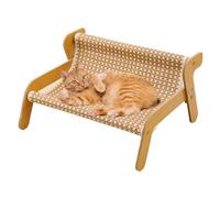Canapé-lit pour chat - En bois et sisal - Protection de meubles - Jouet interactif pour chats qui s'ennuient - Tapis rafraîchissant - Nid de sommeil - Accessoires de salon pour chatons et