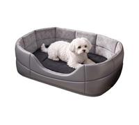 Canapé lit pour chien Coussin amovible en cuir PU lavable et imperméable | Lit canin de luxe extérieur Patio Terrasse Jardin Camping Voyage Voiture Camion Maison été