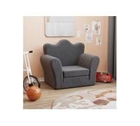 Canapé lit pour enfants anthracite peluche douce