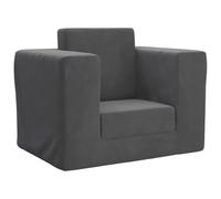 Canapé lit pour enfants Anthracite Peluche douce