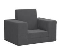 vidaXL Canapé-lit pour enfants Mini-canapé Anthracite peluche douce