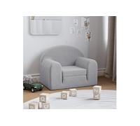 Canapé-lit pour Enfants, Lit de Jour avec Dossier et Accoudoirs, Lit d'Invité pour Tout-petits Chambre Salon, Gris Clair Peluche Douce 357017