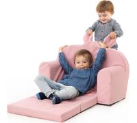 Canapé-lit pour enfants "Palermo" - dépliable, sûr & lavable - avec sac & coussin 71x35/91x48 cm | PillowPrim