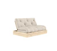 Canapé-lit Rabattable Karup Design avec Matelas 140x200 Beige/brut