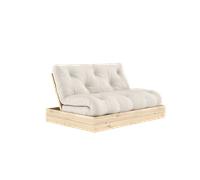 Canapé-lit Rabattable Karup Design avec Matelas 140x200 Lin/brut