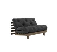 Canapé-lit Roots 140x200 Caroube Brun/734 Gris Foncé