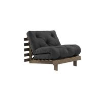 Canapé-lit Roots 90x200 Caroube Brun/734 Gris Foncé