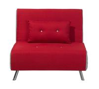 Canapé-lit rouge BELIANI FARRIS - Style scandinave-moderne - Couchage quotidien - Déhoussable