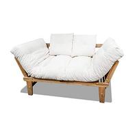 Canapé-lit Sésamo, Naturel, Futon Écru, 200x82x32 cm