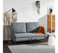 Canapé-lit 'Soini' avec fonction couchage 2 places rembourré avec coussins 78 x 125 x 67 cm Gris foncé