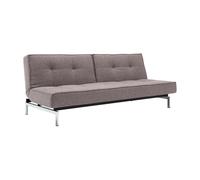 Canapé-lit Splitback chrome 210x89cm frame black steel