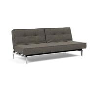 Canapé-lit Splitback chrome 210x89cm frame black steel
