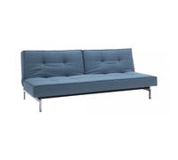 Canapé-lit Splitback chrome 210x89cm frame black steel