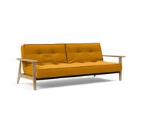 Canapé-lit Splitback Frej chêne 232x99cm frame black steel