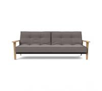 Canapé-lit Splitback Frej chêne 232x99cm frame black steel