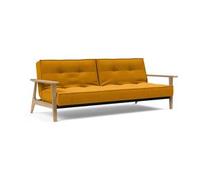 Canapé-lit Splitback Frej chêne 232x99cm frame black steel