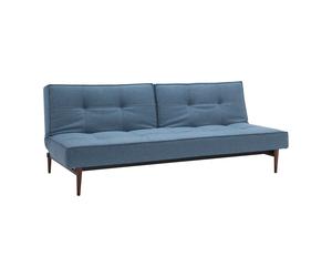 Canapé-lit Splitback Styletto bois foncé 210x90cm frame black steel