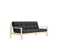 Canapé-lit Unwind en Pin Laqué Transparent/734 Gris Foncé