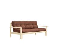 Canapé-lit Unwind en Pin Laqué Transparent/759 Brun Argile