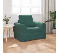 vidaXL Canapé-lit au Sol 2 en 1 Vert foncé 98x71x83 cm en Velours