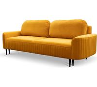 Canapé-lit Verona - Canapé pliant, Canapé-lit - Canapé 245 cm avec coffre de lit, tissu velours - Style scandinave (Orange - Velutto 08)