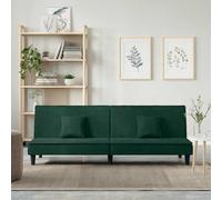 Canapé-lit vert foncé Velours canapé de jour canapé-lit pliant vidaXL