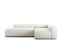 Canapé Lounge 3 Places Decotique Grand, Angle Ouvert Gauche, Couleur Vapeur/ Blanc