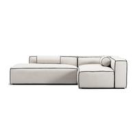 Canapé Lounge 3 Places Decotique Grand Hue, Ouvert à Gauche, Vapeur/ Blanc/gris Graphite