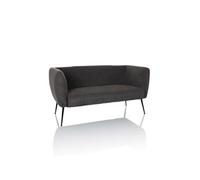 hjh LIVING Canapé 2 Places HAYRIVER Canapé rembourré Confortable, canapé Lounge avec accoudoirs pour Bureau Salon, Tissu Gris
