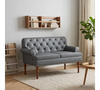 Canapé love seat avec capitonnage en boutons Simili cuir Banc de salon vidaXL vi