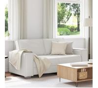 Canapé loveseat blanc 140 cm en simili cuir