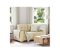 Canapé Loveseat Crème 120 cm en tissu