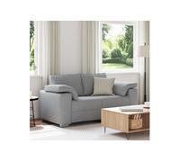canapé loveseat gris clair 120 cm en tissu