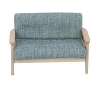 Canapé loveseat pour chambre à coucher Fauteuil lumineux Modèle de meuble miniature Maisons de poupée Accessoires de canapé Ensemble de jeu réaliste 1:12 Chaise de maison de poupée en bois