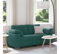 Canapé loveseat Vert Foncé 140 cm Tissu Vert G