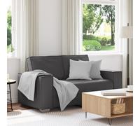 Canapé Loveseat Vidaxl Gris 120 Cm En Simili Cuir Gris