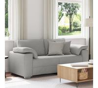 Canapé Loveseat Vidaxl Gris Nuage 140 Cm En Tissu Gris