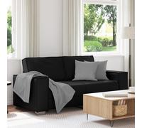 Canapé Loveseat Vidaxl Noir 140 Cm En Simili Cuir Noir