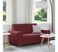 Canapé Loveseat Vidaxl Rouge Vin 120 Cm En Simili Cuir Rouge