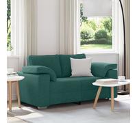 Canapé Loveseat Vidaxl Vert Foncé 120 Cm En Tissu Vert